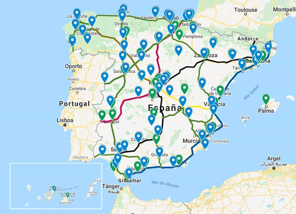 Mapa hidrogeneras España