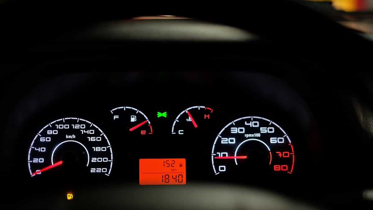 cuadro de luces de coche